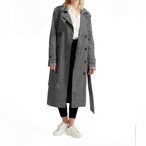 Caara 100% Cotton Trench Coat Size Medium Nwt